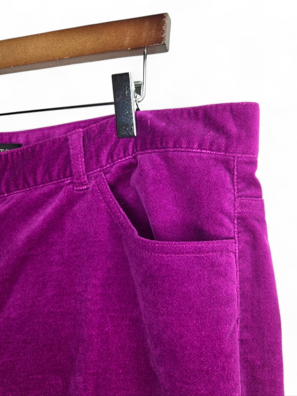 Talbots Velvet Jeans/pants, Fushia 16 - Picture 9 of 14